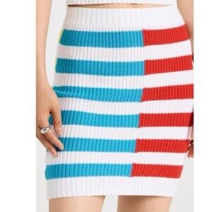 STAUD Multicolor Striped Mini Skirt - excellent condition